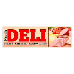 Fresh Deli Vinyl Banner 10 Feet Wide by 3 Feet Tall