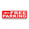 Free Parking Left Arrow Vinyl Banner 10 Feet Wide by 3 Feet Tall