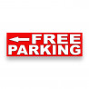 Free Parking Left Arrow Vinyl Banner 8 Feet Wide by 2.5 Feet Tall